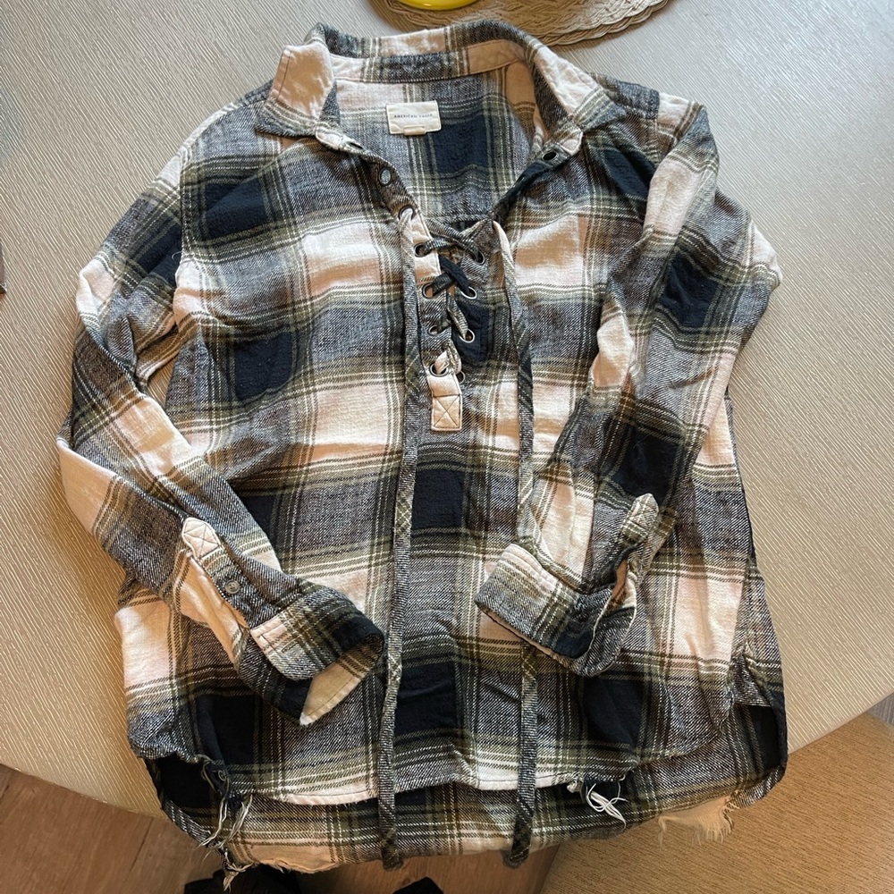 Oversized American Eagle flannel